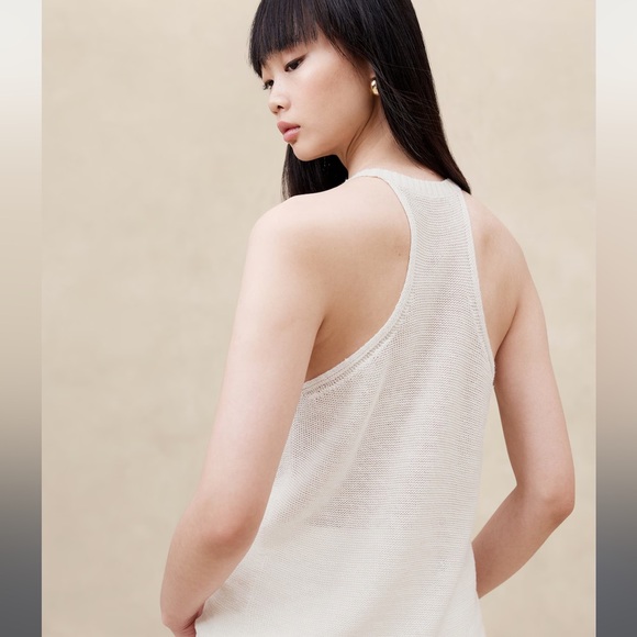 NWT BANANA REPUBLIC TEIA LINEN SWEATER TANK - Picture 2 of 7